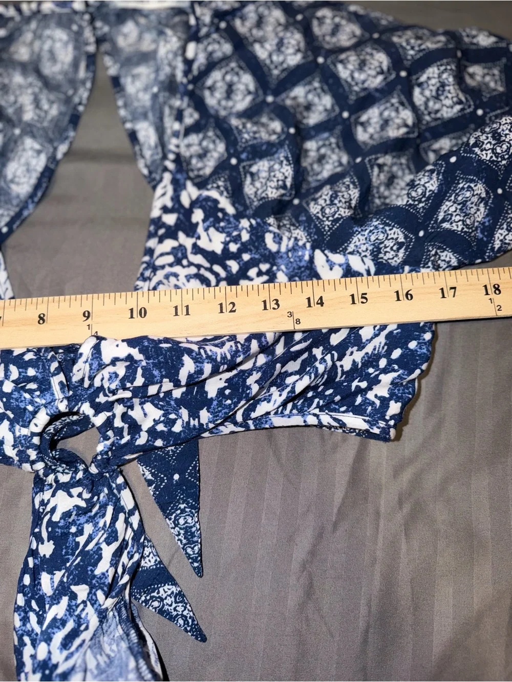 Abercrombie & Fitch Navy and White Printed Cutout Maxi Dress